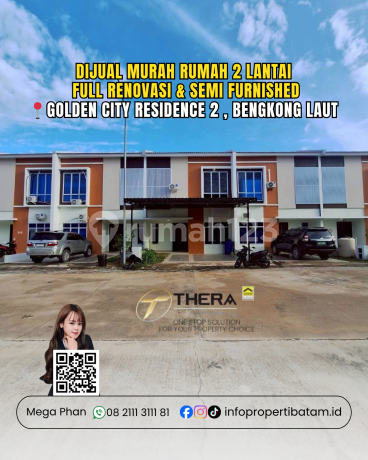 2-Story House for Sale Cheap Fully Renovated Semi-Furnished in Golden City Residence 2, Bengkong 2-Story House for Sale Cheap Fully Renovated Semi-Furnished in Golden City Residence 2, Bengkong