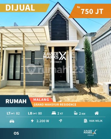 Dijual Rumah Modern di Grand Masyhur Residence Lowokwaru Malang