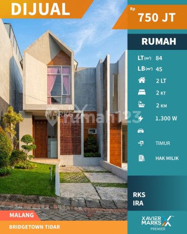 Dijual Rumah 700 Jutaan Siap Huni di Bridgetown Tidar Malang