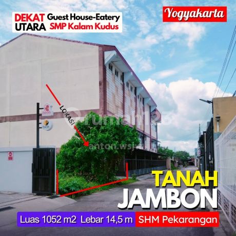 Tanah Bagus Jogja Depan Ske City Park LT 1052 M2 Ld 14,5 M SHM