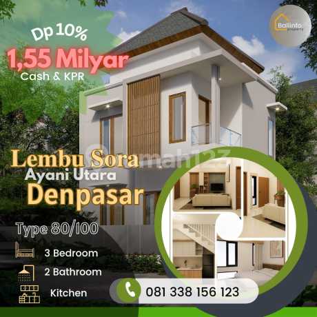 Jual Rumah Baru Tingkat 3 Kamar Taman Lembu Sora Peguyangan Terminal Ubung Sekolah Taman Rama Lumintang Denpasar Bali