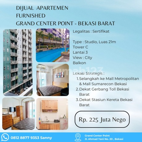 Apartment Furnished di Grand Center Point Bekasi , Dekat Mall Metropolitan Apartment Furnished di Grand Center Point Bekasi , Dekat Mall Metropolitan