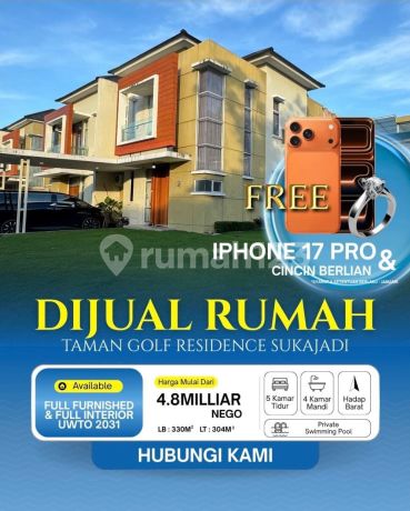Rumah Mewah Hook Di Taman Golf Sukajadi, Ada Private Pool Rumah Mewah Hook Di Taman Golf Sukajadi, Ada Private Pool