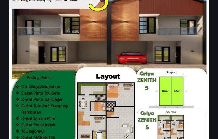 Rumah 2 Lantai Kavling Dki Cipayung 
