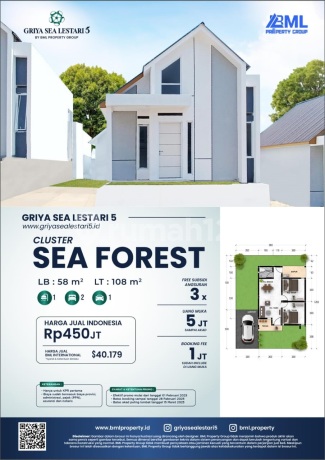 BML Griya Sea Lestari 5 tipe Sea Forest Promo 5 juta siap akad