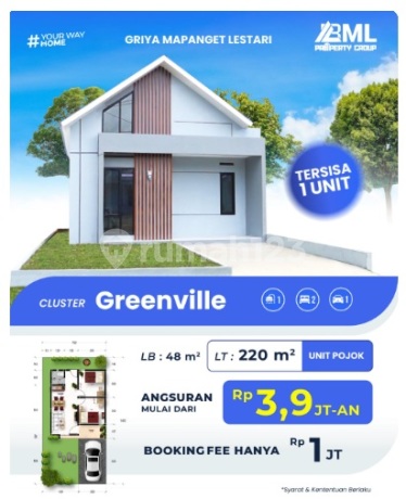 Rumah Hook 1 unit di Jalan Utama Griya Mapanget Lestari Manado