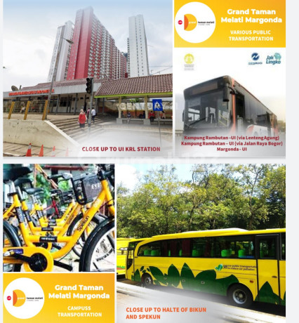 Apartemen 2 BR Depan Ui di Grand Taman Melati Margonda