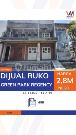 DIJUAL RUKO Lokasi GREEN PARK REGENCY - SIDOARJO