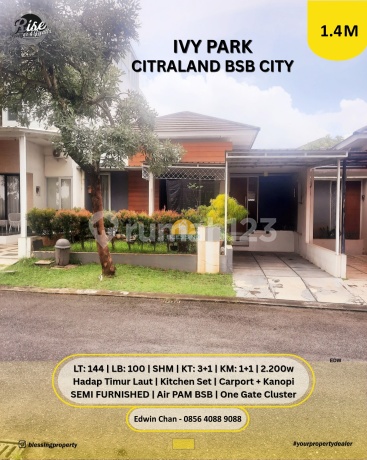 House Near Unika Cluster Ivy Park Citraland Bsb City Semarang