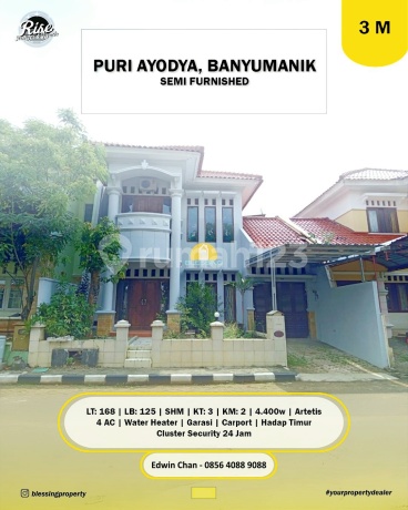 Rumah SHM Dekat Undip Cluster Puri Ayodya Tembalang Semarang