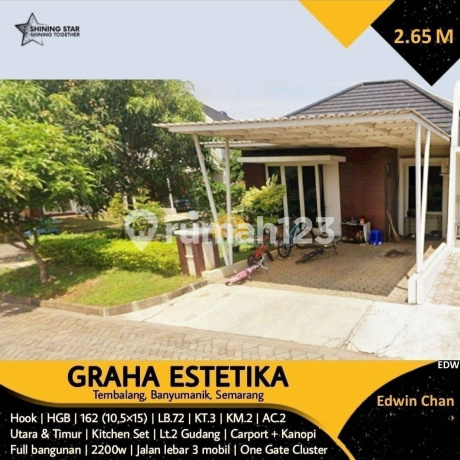 Rumah Hook Dekat Undip Cluster Graha Estetika Tembalang Semarang