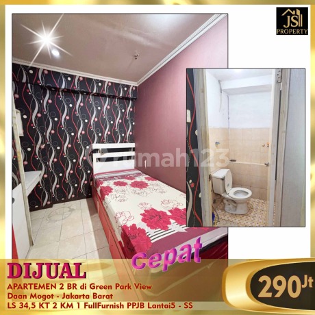 Dijual 2br Apartemen Green Parkview Siap Huni Full Furnish