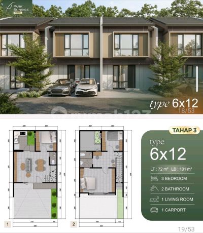 Park Sunrise Hunian 2 Lantai Surabaya Timur Akses Mudah ke Merr