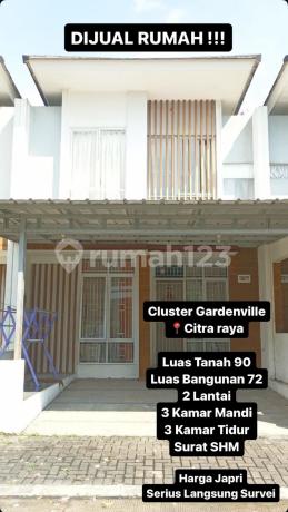 Rumah 2 Lantai Siap Huni Citra Raya Cikupa, Cluster Gardenville