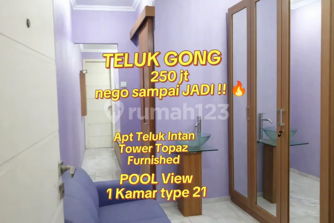 Apartemen Teluk Intan Tower Topaz 1 Bedroom Furnished Pool View Apartemen Teluk Intan Tower Topaz 1 Bedroom Furnished Pool View