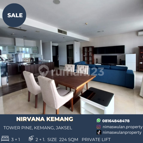 Dijual Nirvana Kemang Apartement, 3br Siap Huni