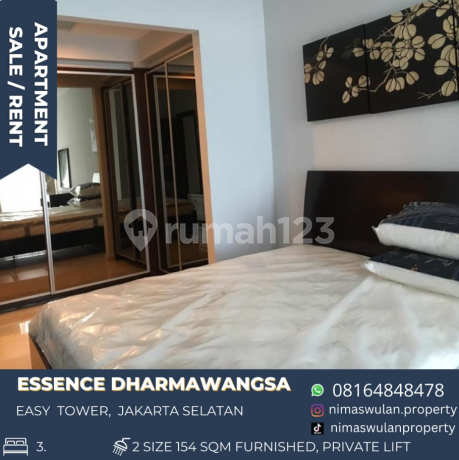 For Rent Essence Dharmawangsa Apartment 3br  Private Lift