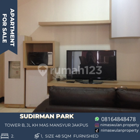 Dijual Sudirman Park Apartment 2 Br Siap Huni