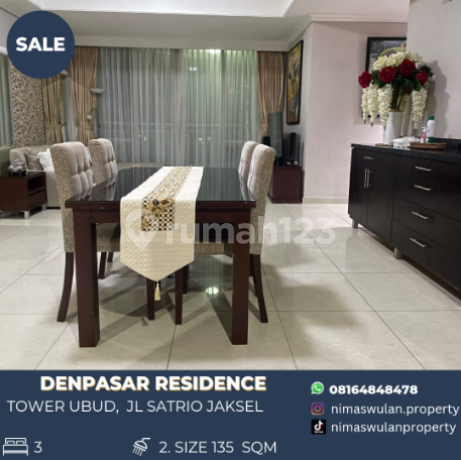 Dijual Denpasar Residence Apartment Tower Ubud , 135 Sqm Dijual Denpasar Residence Apartment Tower Ubud , 135 Sqm
