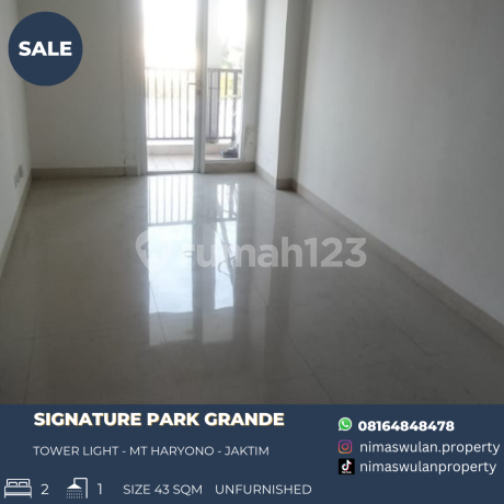 Dijual Signature Park Grande Apartement Unfurnished