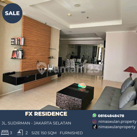 For Sale Fx Residence At Sudirman 3 BR 150 Sqm