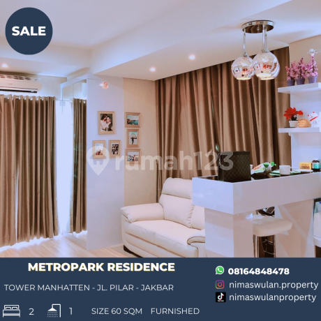 Dijual Metropark Residence Full  Furnished