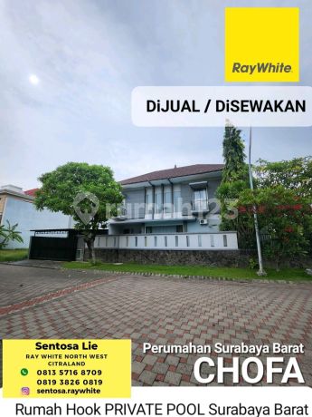 Dijual / Disewakan Rumah The Chofa Plus Kolam Renang Private Pool - Full Furnished Dekat Sukomanunggal, Isen Darmo Harapan, Hokky Buah, Sekolah Iph, Pasar Modern Puncak Permai , Taman Hunian Satelit