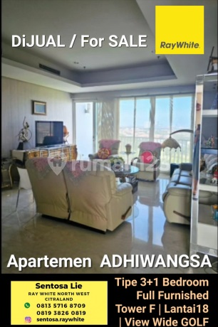 Dijual Apartemen Adhiwangsa Tipe 3+1Bedroom Full Furnished Tower F Lantai 18 View Wide Golf Dijual Apartemen Adhiwangsa Tipe 3+1Bedroom Full Furnished Tower F Lantai 18 View Wide Golf