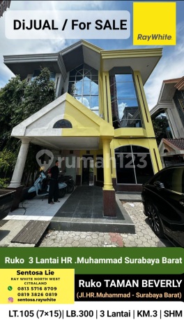Murah 3 Milyaran Dijual Ruko Hr. Muhammad- Ruko Taman Beverly -Modern 3 Lantai Spesial Lebar 7 Meter- Parkiran Mobil Luas Dekat Sekolah Merlion, Pakuwon Mall, Akses Tol Satelit Cocok Buat Segala Usaha-Surat SHM Murah 3 Milyaran Dijual Ruko Hr. Muhammad- Ruko Taman Beverly -Modern 3 Lantai Spesial Lebar 7 Meter- Parkiran Mobil Luas Dekat Sekolah Merlion, Pakuwon Mall, Akses Tol Satelit Cocok Buat Segala Usaha-Surat SHM