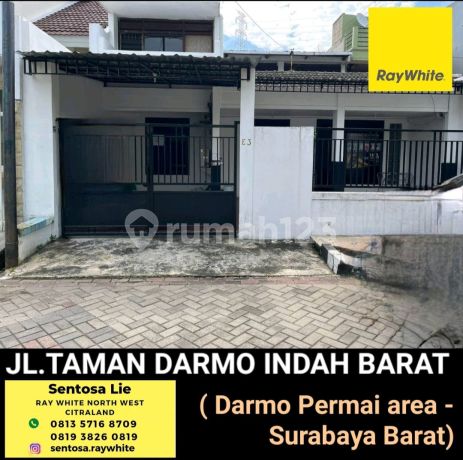 Murah Luas Dijual Rumah Darmo ******** - Taman Darmo Indah Barat - Parkiran Luas Depan Lapangan Tennis - Surat Shm