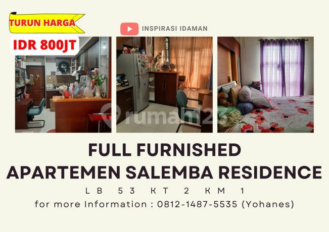 Apartemen 2 BR Salemba Residence Tower A Full Furnished Apartemen 2 BR Salemba Residence Tower A Full Furnished