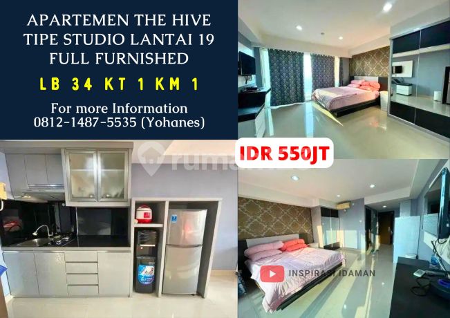 Apartemen The Hive Tipe Studio Lantai 19 Full Furnished