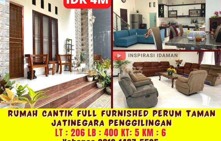 Rumah Cantik Full Furnished Perum Taman Jatinegara Penggilingan