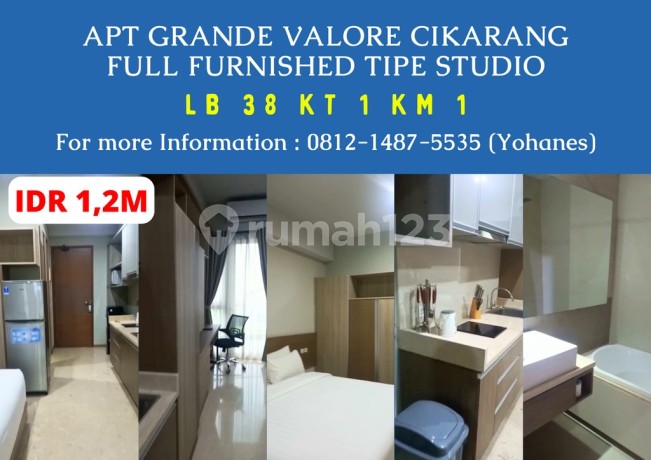 Apt Grande Valore Cikarang Full Furnished tipe Studio