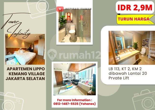 Apartemen Tower Infinity 2Br Private Lift Lippo Kemang Village Apartemen Tower Infinity 2Br Private Lift Lippo Kemang Village