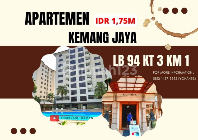 Apartemen Kemang Jaya Tower Alpinia 2Br 94Mtr Lantai Rendah Full Furnished View Taman