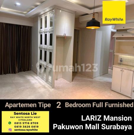 Dijual Apartemen La Riz Mansion Tipe 2 Bedroom Pakuwon Mall Full Furnished Baru Gress Siap Huni Lantai 36 Best City View