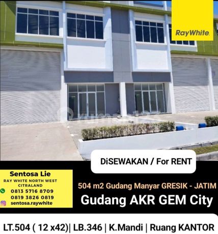 Disewakan 504 M2 Gudang Akr Gem City Jiipe Manyar Gresik Jatim - Akses Kontainer 40 Feet - Dekat Akses Tol Manyar Disewakan 504 M2 Gudang Akr Gem City Jiipe Manyar Gresik Jatim - Akses Kontainer 40 Feet - Dekat Akses Tol Manyar