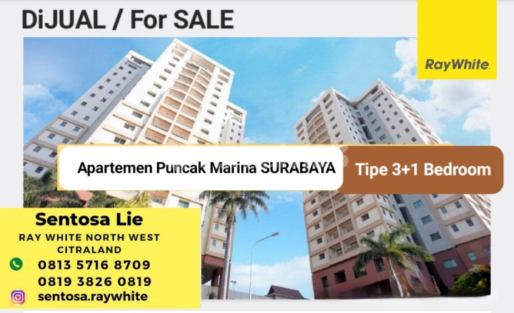 Affordable For Sale Puncak Marina Apartment 3+1 Bedroom Type - Tower 1 - Unfurnished Plus Balcony Access to Marina Plaza