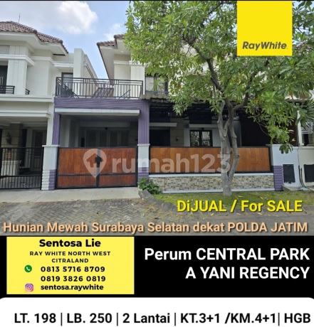 Dijual Rumah Central Park A Yani Regency - A Yani Residence - Modern 2 Lantai Dekat Polda Jatim, Cito, Graha Pena, Masjid Agung 
