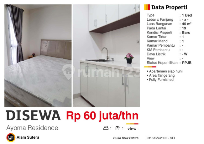 Disewa Apartemen 1BR Furnished Ayoma Residence Serpong TangSel Disewa Apartemen 1BR Furnished Ayoma Residence Serpong TangSel