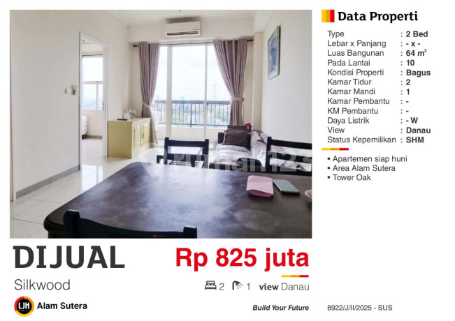 Dijual Apartemen 2BR Full Furnish SHM Dekat BINus Alam Sutera Dijual Apartemen 2BR Full Furnish SHM Dekat BINus Alam Sutera