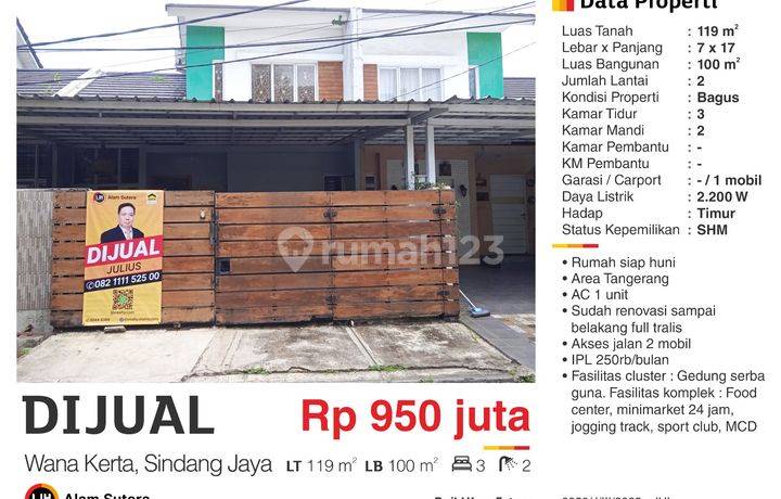Dijual Rumah Siap Huni Bagus SHM di Cluster Flora Talaga Bestari 