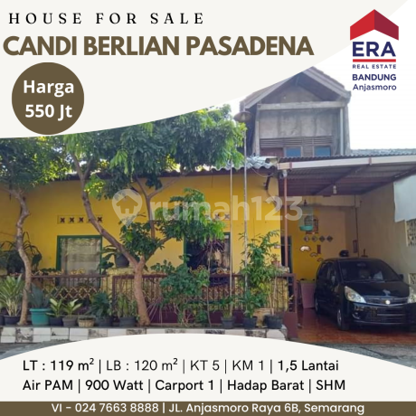 Dijual Rumah 1,5 Lantai Candi Berlian Pasadena Semarang 