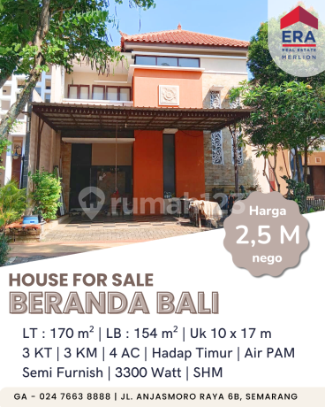 RUMAH SIAP HUNI SEMI FURNISH BERANDA BALI MIJEN