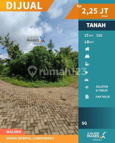 Tanah Luas View Cakep Di Block Khusus Perum Graha Dewata Lowokwaru Malang