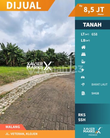 Tanah Kavling Di De Rumah Jalan Veteran, Klojen Malang