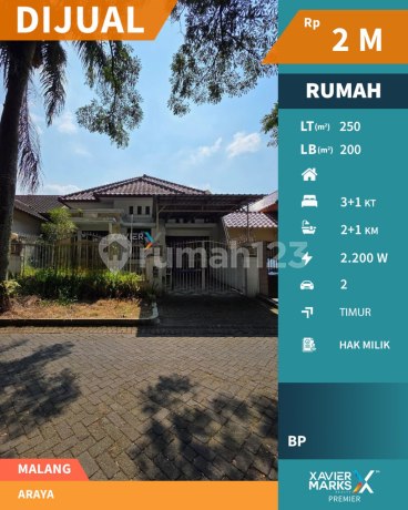 Rumah Murah Kondisi Terawat Di Puri Palma, Araya Malang Rumah Murah Kondisi Terawat Di Puri Palma, Araya Malang
