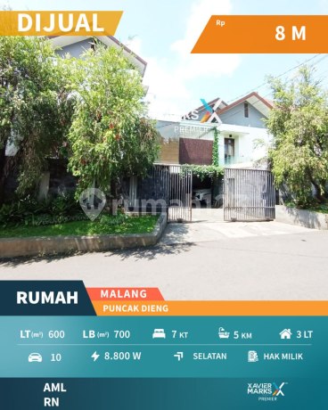 Rumah Modern Terawat 3 lantai di Puncak Dieng, Malang