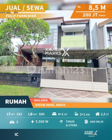 Rumah Hook Full Furnish Siap Huni di Nieuw Indie, Araya_293 Rumah Hook Full Furnish Siap Huni di Nieuw Indie, Araya_293
